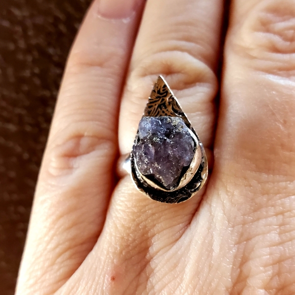 New Raw Iolite 925 Silver Ring. - Picture 4 of 12